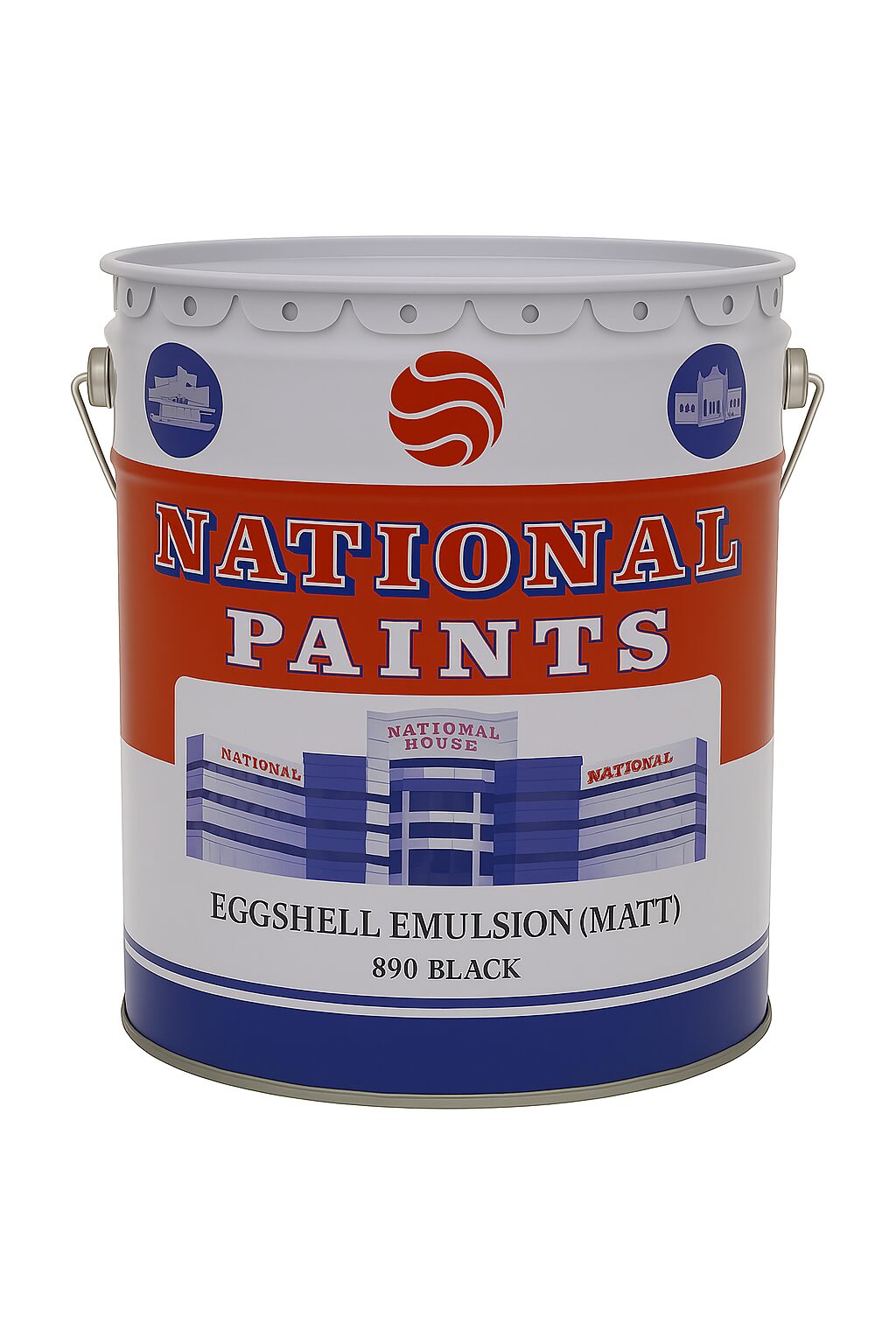 National Eggshell Emulsion (Matt) 3.6L 890 Black