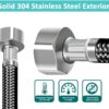 Rubik 1.5 Meter Stainless Steel Braided Hose Hot Cold Water Flexible Plumbing Pipe 1/2inch for Bathroom Kitchen Sink Water Inlet Hoses Suitable for Toilet Taps Water Heaters - View 7