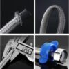Shunle 2 pcs Flexible Braided Hose Pipe, F1/2" Stainless Steel Hot & Cold Connector Plumbing Water Pipe, For Water Heater Toilet Seat Kitchen Bathroom Washbasin (40cm) - View 4