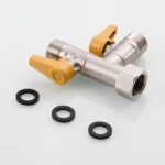 Brass 3 Way Shower Diverter Valve T Adapter Shut-Off Valve for Showerhead and Shower Arm, DSF009