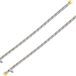 Royal Apex 2 Pcs Stainless Steel Flexible Hose Pipe | SS Mesh Braided with 1/2 to 1/2 Inch Brass Female Threaded Nut | Water Heater Hose 120,90,60,45,30cm (60cm (1/2" to 1/2"))