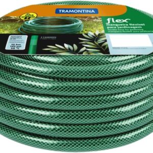 Tramontina Flex 6m Green Garden Hose with Thread Connectors and Sprayer