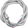 Coralblue - 1.5m Extra Long Shower Hose 360° Anti-twist Double Braided Leak Proof 304 Stainless Steel Shower Hose Anti-erosion Design with 1/2" Brass Spin Inner Core 1.5m Length