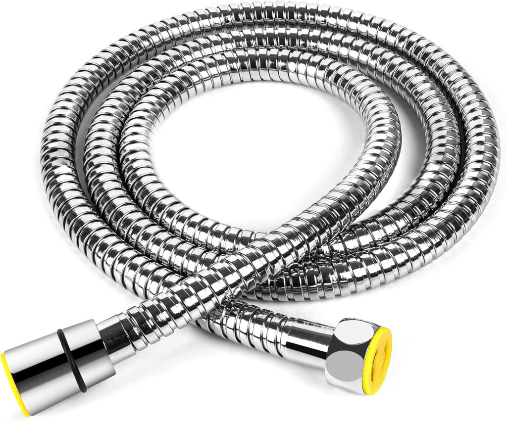 Coralblue - 1.5m Extra Long Shower Hose 360° Anti-twist Double Braided Leak Proof 304 Stainless Steel Shower Hose Anti-erosion Design with 1/2" Brass Spin Inner Core 1.5m Length