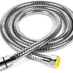 Coralblue - 1.5m Extra Long Shower Hose 360° Anti-twist Double Braided Leak Proof 304 Stainless Steel Shower Hose Anti-erosion Design with 1/2" Brass Spin Inner Core 1.5m Length