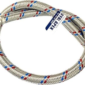 Biella Stainless Steel Flexible Hose Pipe - Ss Mesh Braided With 1/2" Brass Female to Female Threaded Nut | Water Heater Hose (60CM 1PCS)