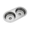 Milano J- 900 x 470mm DB/Round Stainless Steel Inset Kitchen Sink
