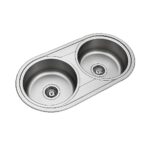 Milano J- 900 x 470mm DB/Round Stainless Steel Inset Kitchen Sink