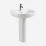 Milano Atlantis Ceramic Wash Basin with Pedestal