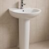 Milano Wash Basin with Pedestal - White KN269-1 140500200070
