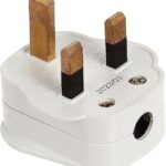 Pack of 4 13A Top Plug 3 Pin Fused – White