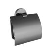 Jaquar Stainless Steel Lid Toilet Paper Holder - Chrome - black-chrome