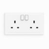 ABB 2 Gang 13A Switch Socket Single Pole, Inora BL227WH - White
