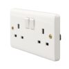 Excel 13A Double Socket Outlet - White - View 3