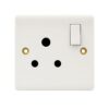 Veto 15A 1 Gang Round Pin Switch Socket
