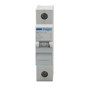 Hager 10A 1Pole 6Ka Miniature Circuit Breaker (MCB)