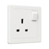 ABB 1 Gang 13Amp Switch Socket Single Pole, INORA BL224TVH, White - View 2