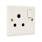 Veto 15A 1 Gang Round Pin Switch Socket