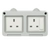 MK 13A Waterproof Double Socket Switch