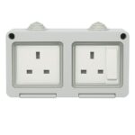 MK 13A Waterproof Double Socket Switch