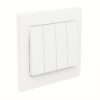 ABB 4 Gang 1 Way 10Amp Switch, Inora BL104, White - View 2