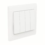ABB 4 Gang 2 Way 10Amp Switch, Inora BL108, White