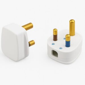 ADMORE 15A Round 3 Pin Plug White NV1153