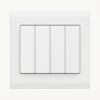 ABB 4 Gang 1 Way 10Amp Switch, Inora BL104, White
