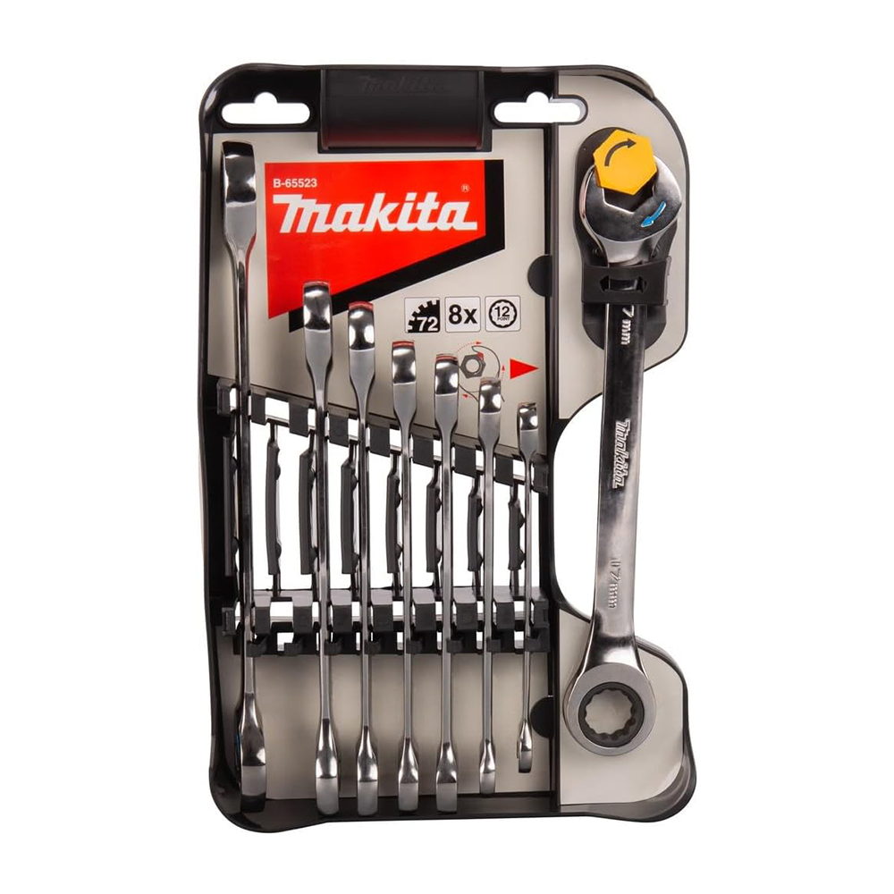 Makita B-65523 25Nm Double Ratchet Wrench - 8 Pcs/Set