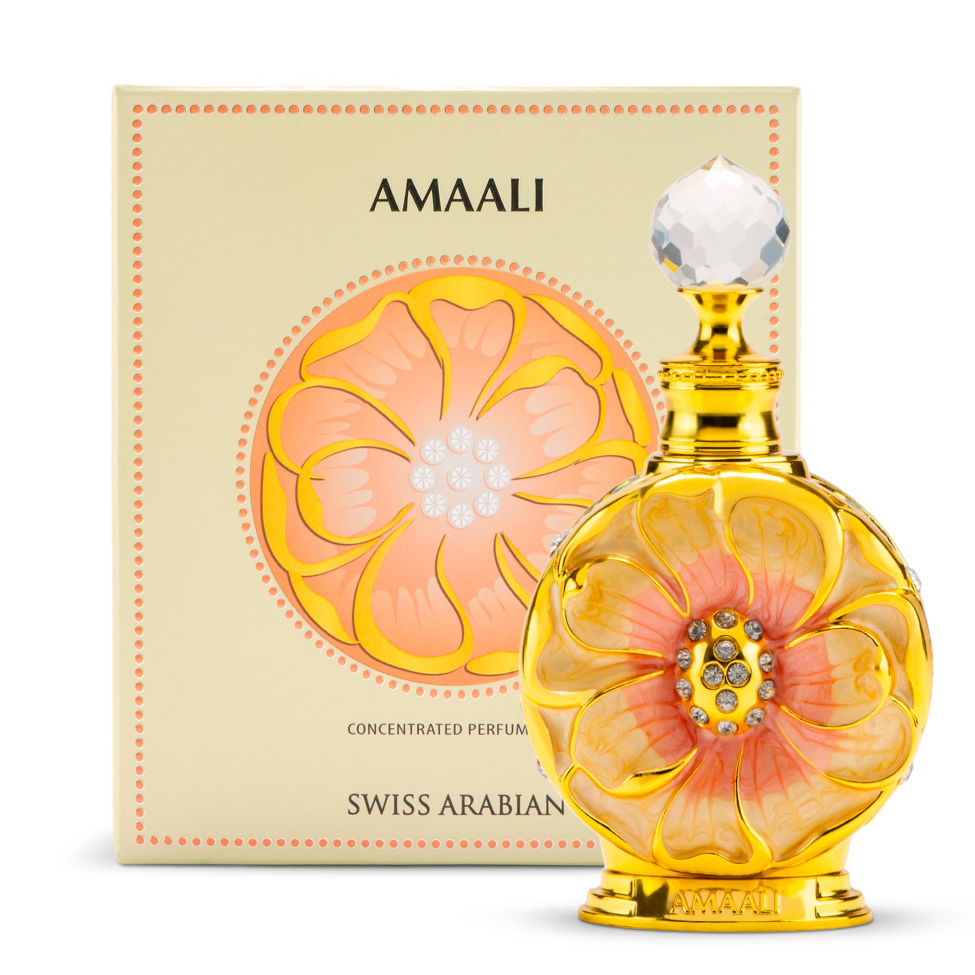 Swiss Arabian Amaali Concentrated Perfume Oil, 15ml, Premium Quality Perfume Oil, Women’s Fragrance, Woody, Fruity, Gourmand Luxurious Blend Perfumes for Women​