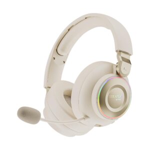 FASTER BG600 STRAYGOS Wireless Gaming Headset - Tri Mode 2.4GHz/Bluetooth/Wired, Ultra Low Latency, 50mm Drivers, ENC Noise-Canceling Mic, RGB Lights, 10H Playtime, Over-Ear for PS5/PS4/PC/Xbox/Switch