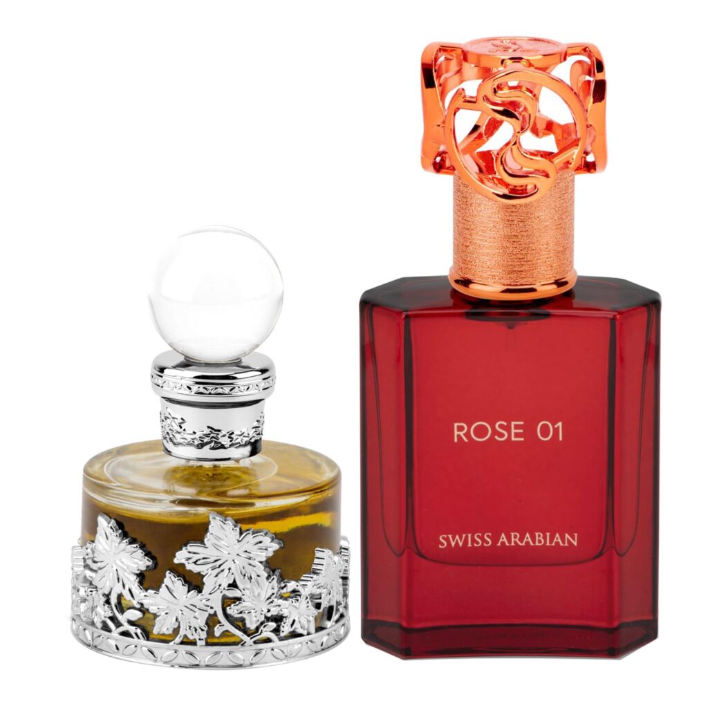 Swiss Arabian Rose 01 50ml EDP + Rose Malaki 25ml CPO