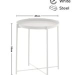 ZENHOME Round Steel Table White 45x53x45cm | Best Price UAE | Dubai, Abu Dhabi