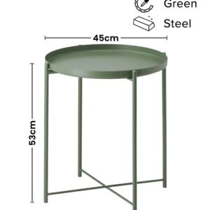 ZENHOME Round Steel Table Green 45x53x45cm | Best Price UAE | Dubai, Abu Dhabi