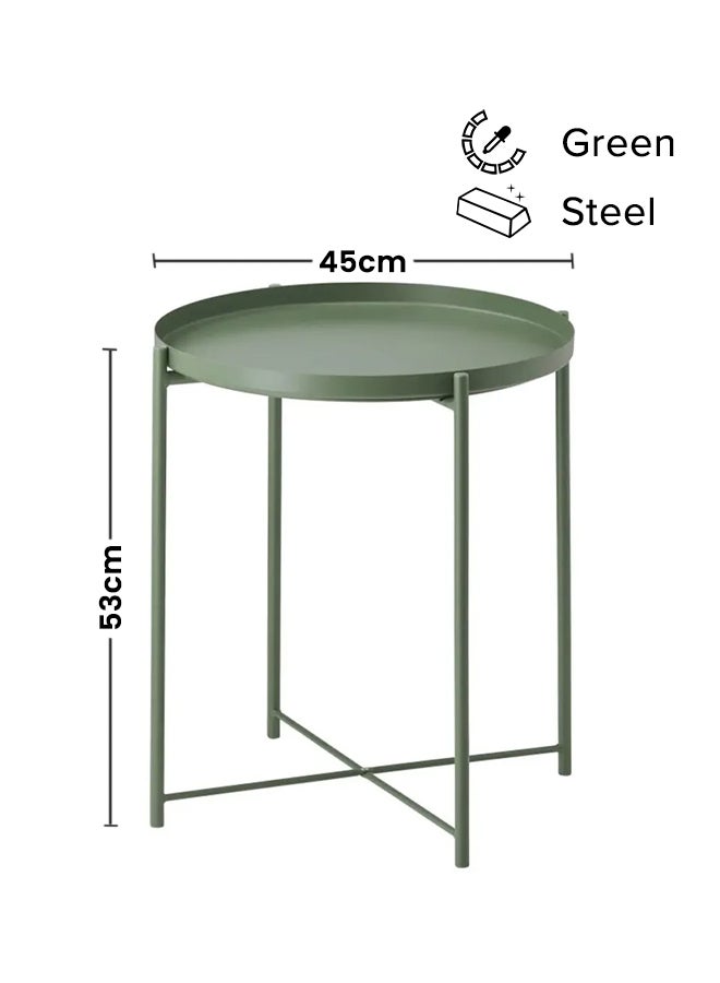ZENHOME Round Steel Table Green 45x53x45cm | Best Price UAE | Dubai, Abu Dhabi