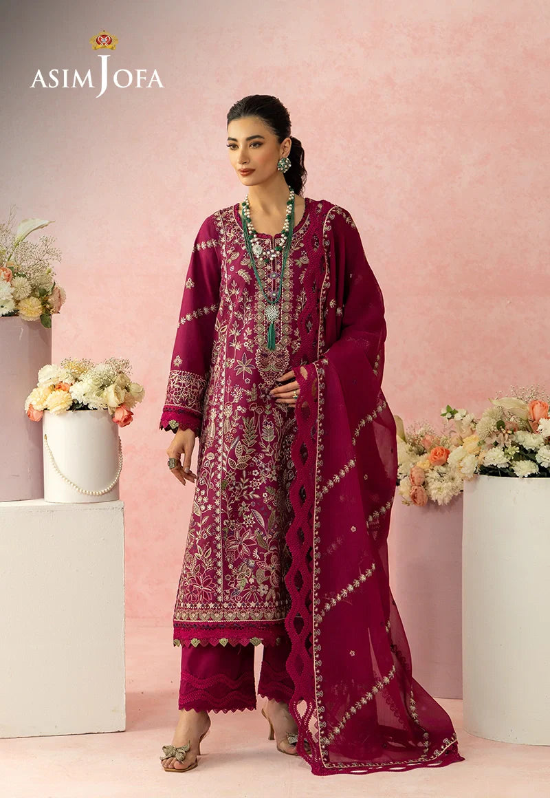 AJULW-02 Embroidered Lawn Unstitched 3 Pcs