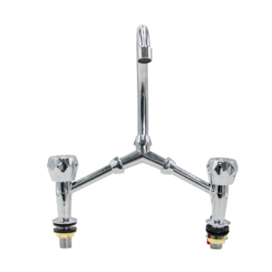 Sundex Double-Handle Wash Basin Mixer, Long Upper Neck with a Cold & Hot Supply, SN011 - Buy Online at Best Price in UAE