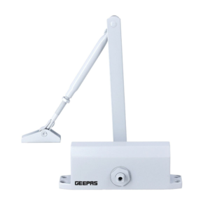 Geepas EN3 Heavy Duty Door Closer, 45–65kg Capacity, Comes with Double Speed Control - White Finish