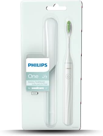 PHILIPS SONICARE One by Battery Toothbrush, Mint Light Blue, HY1100/03, 2 Piece Set