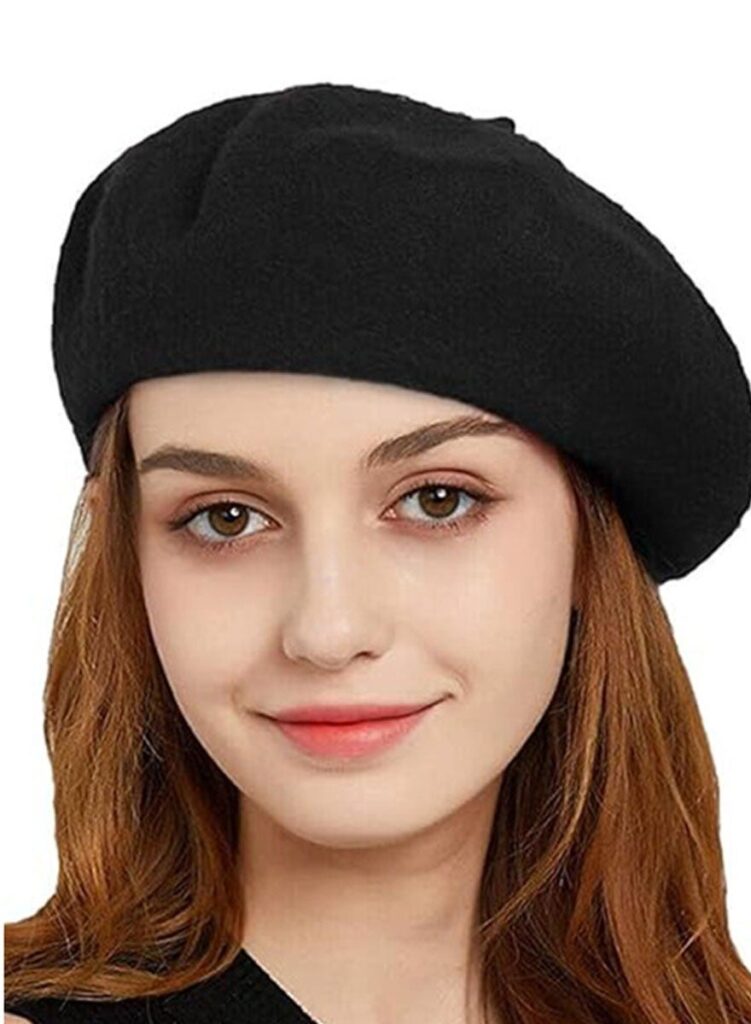 Women Wool Beret Hat French Style Artist Beanie Cap Vintage Lady Cap