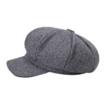 Woolen Octagonal Cap Grey