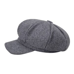 Woolen Octagonal Cap Grey