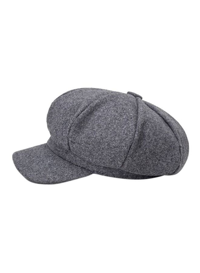 Woolen Octagonal Cap Grey