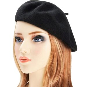 Beret Wool Cap Black